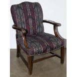 A Georgian style mahogany arm chair