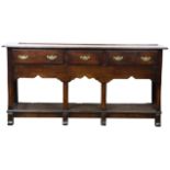 An English oak sideboard