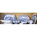 One shelf of English John Steventon and Sons china