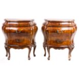 A Pair of Biedermeier style bombe commodes