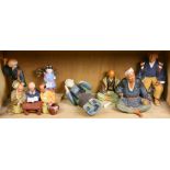 (lot of 7) Japanese Hakata dolls
