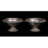 Shreve Art Nouveau pair sterling sauceboats,