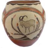 An Acoma style pottery olla