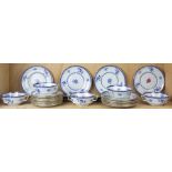 One shelf of English Copeland Spode Gloucester china