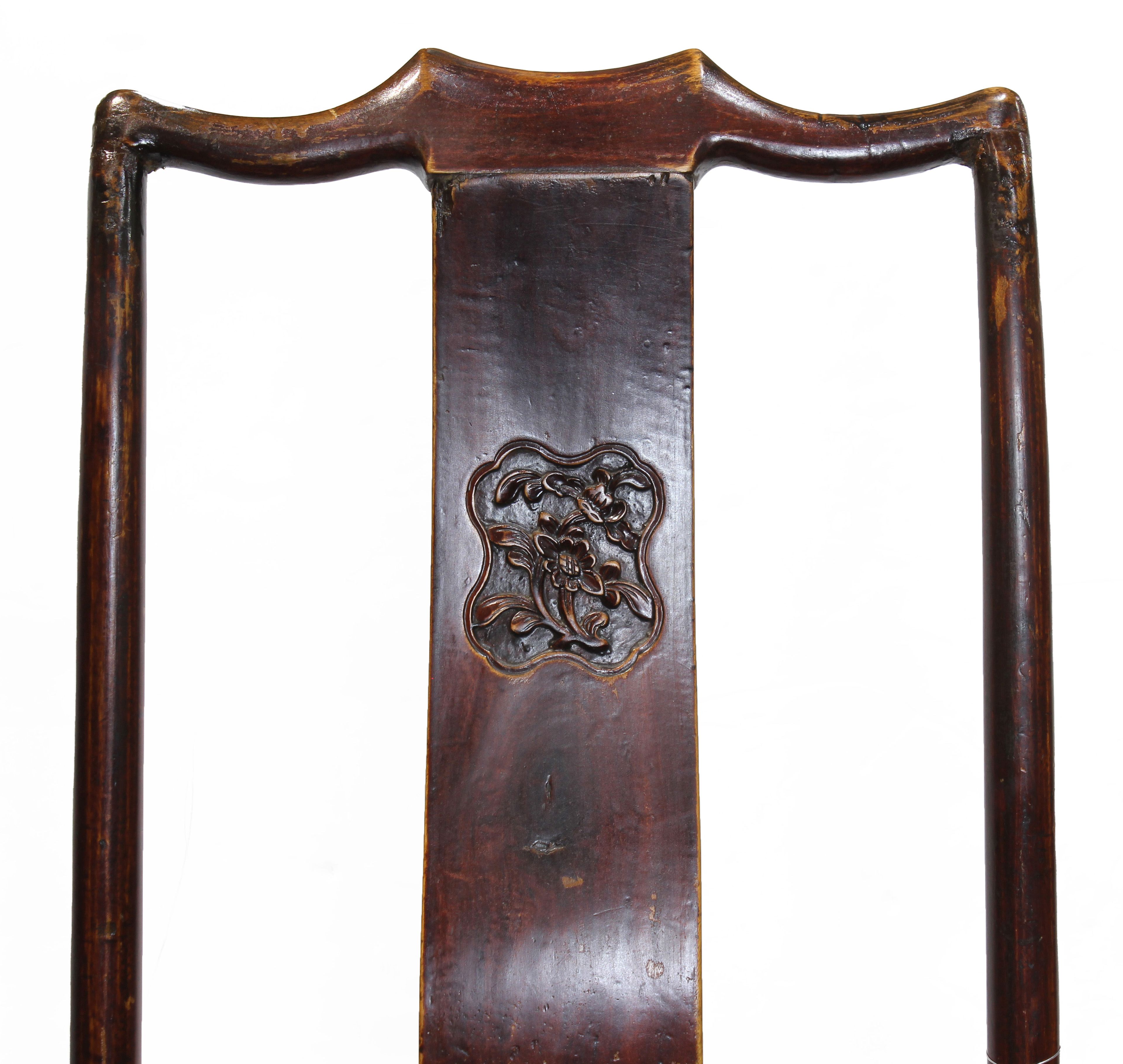 Pair Chinese hardwood chairs - Image 3 of 4