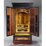 A large Japanese Zushi shrine cabinet