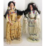 (lot of 2) Skokum dolls with beaded costumes (Franklin heirloom)