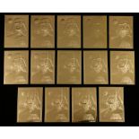 1996 Star Wars 23k gold plated collector cards