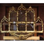 A French giltwood carved etagere