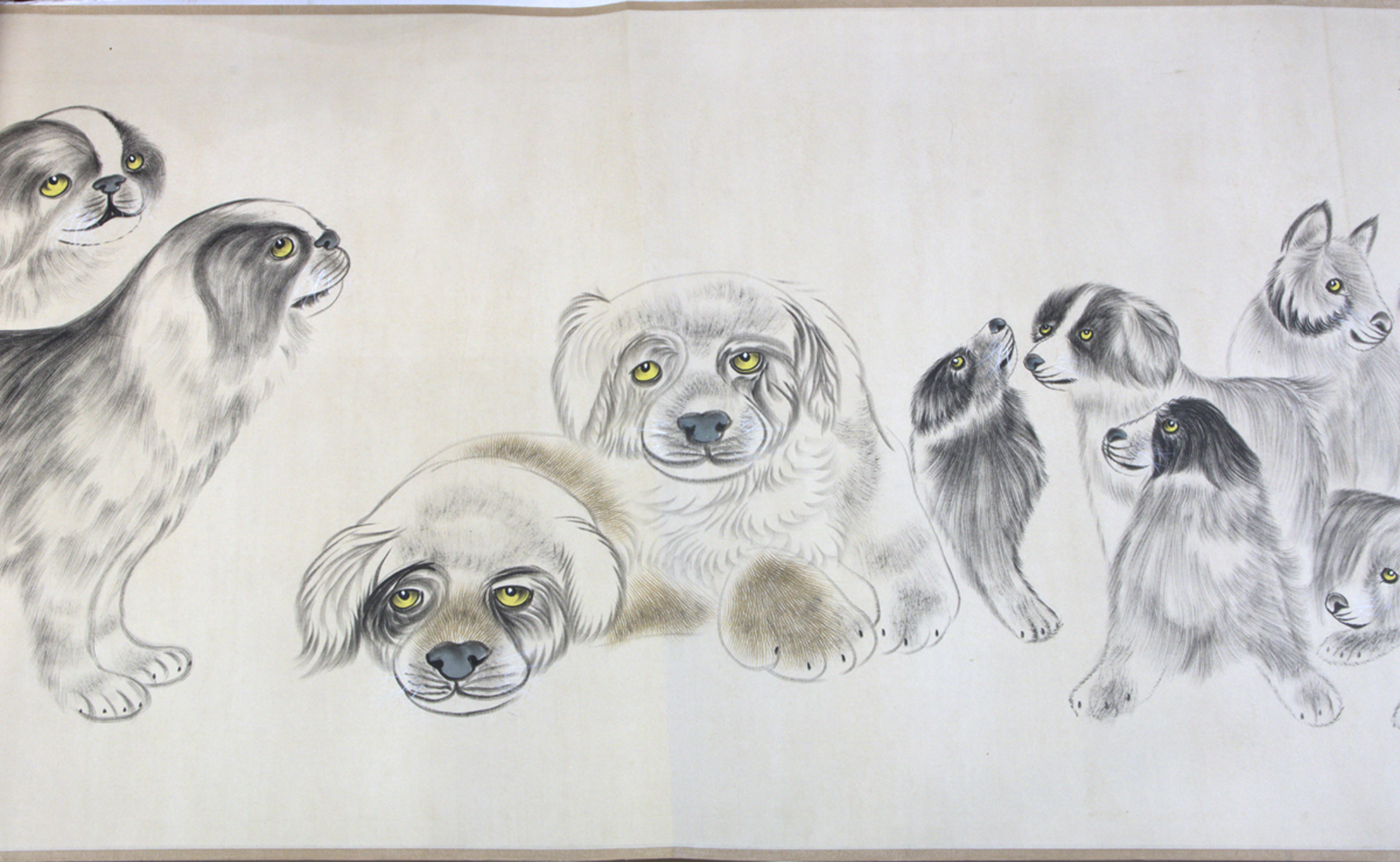 Attributed to Jiang Han Ding, Animals, handscoll - Image 4 of 5