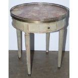 French Louis XV style brecchia specimen marble top occasional table