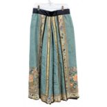 A Chinese silk embroidered skirt
