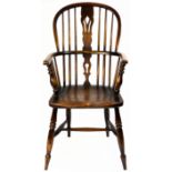 An English Windsor hoop back armchair