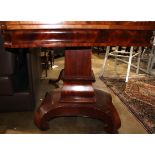 An Empire mahogany games table