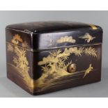 A large Japanese lacquer jubako box