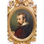 (lot of 2) Classical style giltwood framed portraits