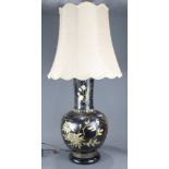 Pair of Chinese lacquered lamps
