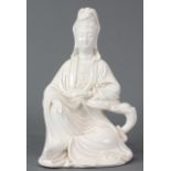 Blanc de chine seated figure of Bodhisstva