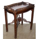 Chippendale style mahogany tray table