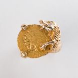 A 1914 United States liberty 1/2 dollar coin ring