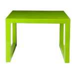 A Moderne lime green cocktail table