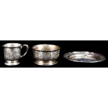 William B. Kerr Noah's Ark three piece sterling child's set