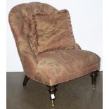 A Victorian style slipper chair