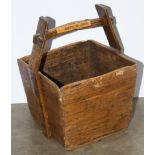 Asian primitive wooden bucket