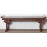 A Chinese rosewood altar form bench