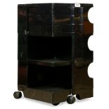 Joe Colombo black rolling cart