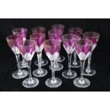 (lot of 12) St. Louis crystal stemware group