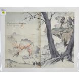 Utagawa Kokunimasa triptych prints