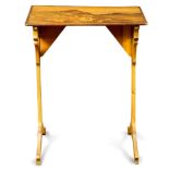 An Emile Galle marquetry decorated occasional table