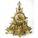 A French Louis XV style mantle clock