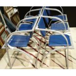 (lot of 6) Modern chrome armchairs