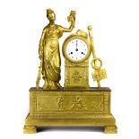 A French Empire gilt bronze table clock 19th century