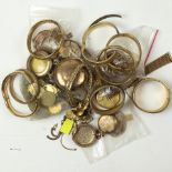 A group of gold or gold filled jewelry, time pieces and accessories