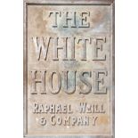 Early San Francisco The White House Raphael Weill and Company department store patinated bronze sign