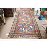 An antique Caucasian Kazak runner