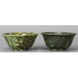 (lot of 2) Spinach jade bowls
