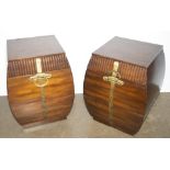 A pair of Widdicomb mahogany occasional tables