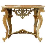 An Italian giltwood console table