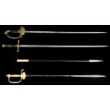 A (lot of 3) Spanish Diplomatic court swords