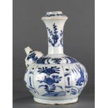 A Ming Blue and White 'Floral' Kendi