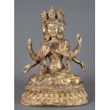 A Sino-Tibetan bronze figure of Avalokitesvara