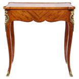 A Louis XVI satinwood and amaranth tric-trac table
