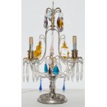 A Continental style candelabra having two lights