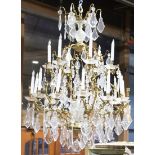 A crystal 18 light chandelier