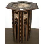 Moroccan mother of pearl inlaid tabouret table