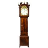 An English mahogany tall case clock